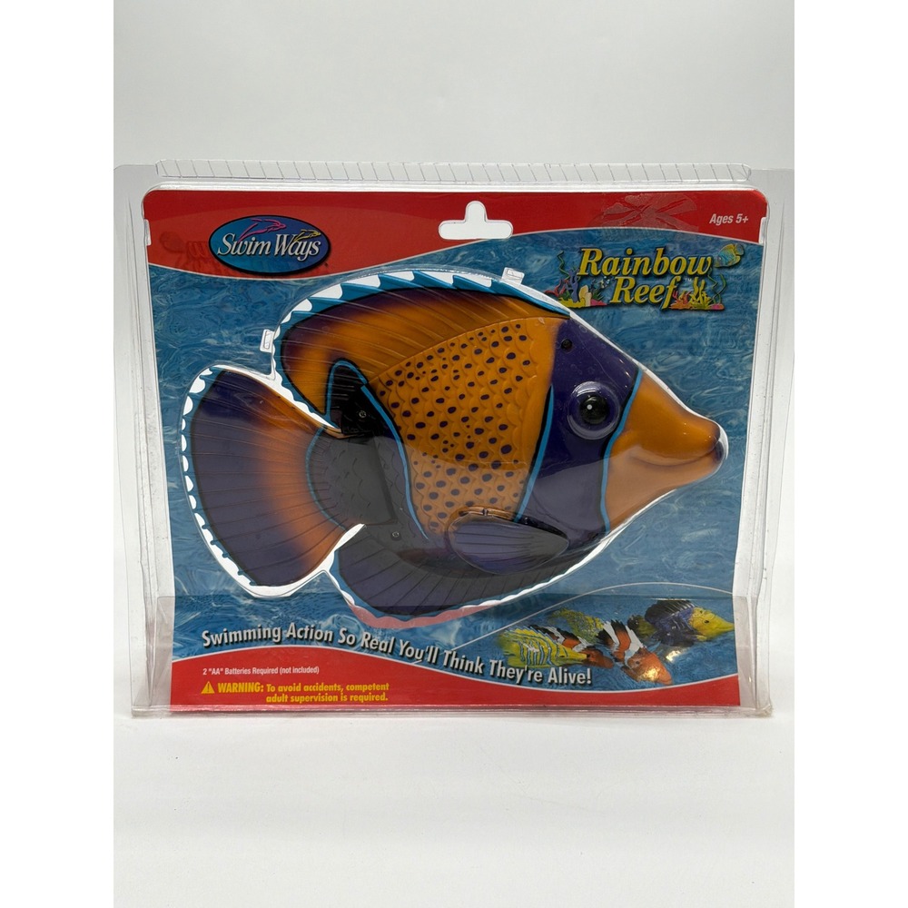 SwimWays Rainbow Reef Swimming Fish Toy Orange Purple Vtg 2002 Item 17001 NIB